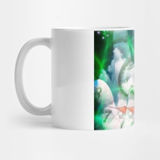 Time spiral in human hand Mug